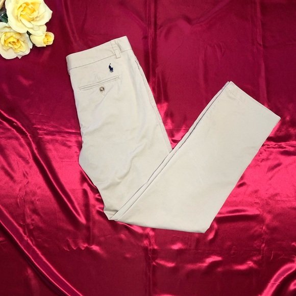 Ralph Lauren Youth16 Straight FitFlex AbrasionTwill Khaki PantWrinkle-Resistant - Picture 3 of 9